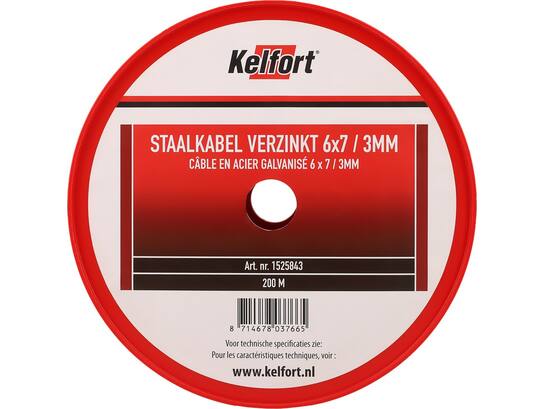 Kelfort Staalkabel geg 6x7 3 MM