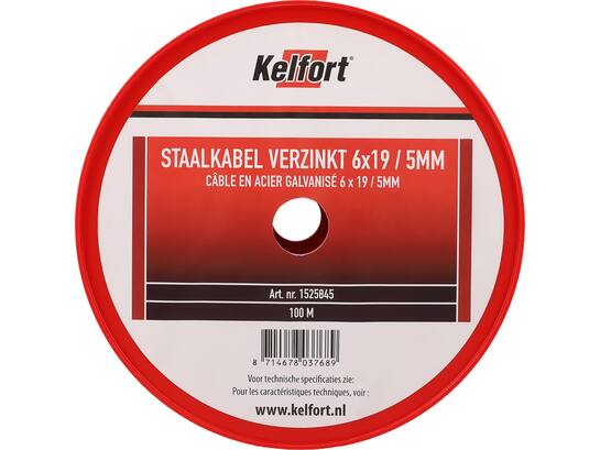 Kelfort Staalkabel geg 6x19 5 MM