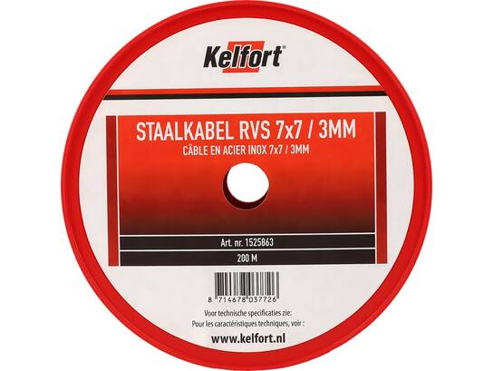 Kelfort Staalkabel RVS 7x7 3 MM