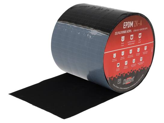 Kelfort EPDM folie zwart ZK-acryl 250 mmX20 meter