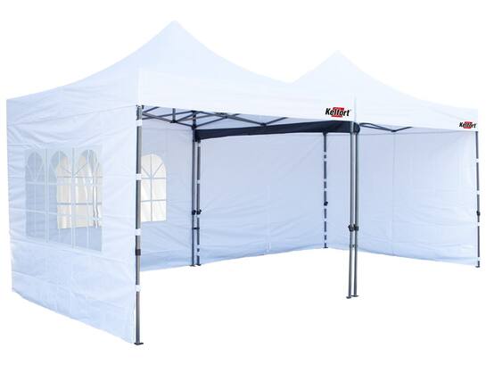 KELFORT Zijwandenset v. werktent WIT 2XRAAM, 1XWAND, 1XWAND M.DEUR 3X3 MTR