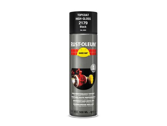 RUSTOLEUM Spray lak zwart RAL 9005 HARD HAT 500 ML