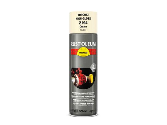 Rustoleum Spray lak cremewit RAL 9001 HARD HAT 500 ML