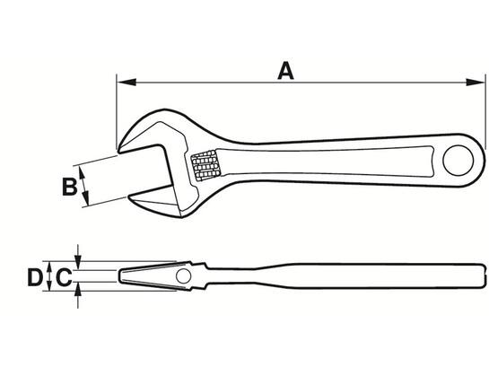 BAHCO Moersleutel 9072 ERGO 257 MM