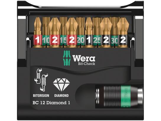WERA Bitset diamant BC 12 DIAMOND 1 12-DELIG