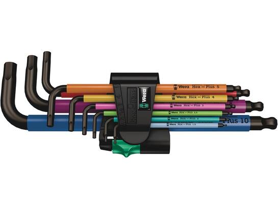 Wera Stiftsleutelset 950/9 HEXPLUS MULTICOLOUR 1 9-delig