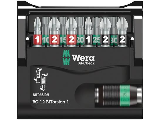 WERA Bitset BC 12 BITORSION 1 12-DELIG