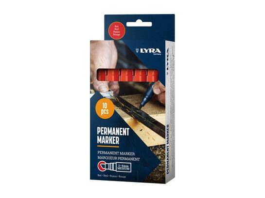 Lyra Markeerstiften medium rood 10 stuks MARK+SIGN 2-6MM 10st