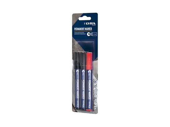 LYRA Markeerstiften medium zwart/zwart/rood MARK+SIGN 2-6MM