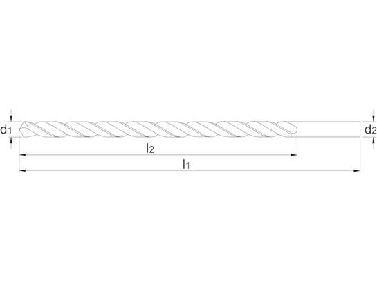 Phantom Metaalspiraalboor extra lang HSS DIN 1869N 6,0X205MM