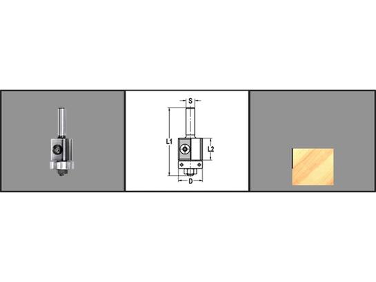 TRASCO Keermeskantenfrees+lager D8 19X30MM
