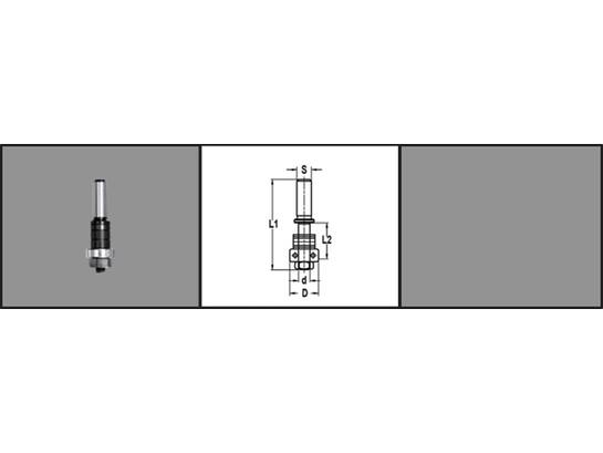 TRASCO Spindel + lager D8 16MM