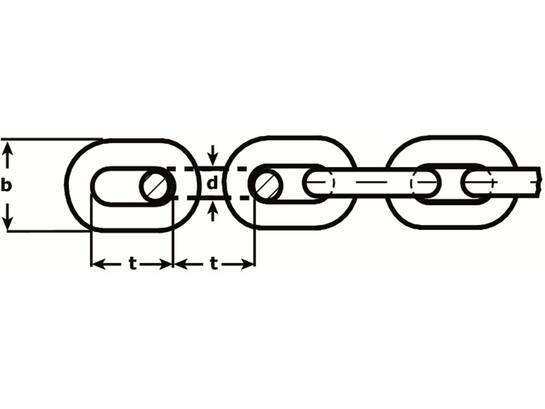 DX Scheepsketting verzinkt 766-03er 3 MM