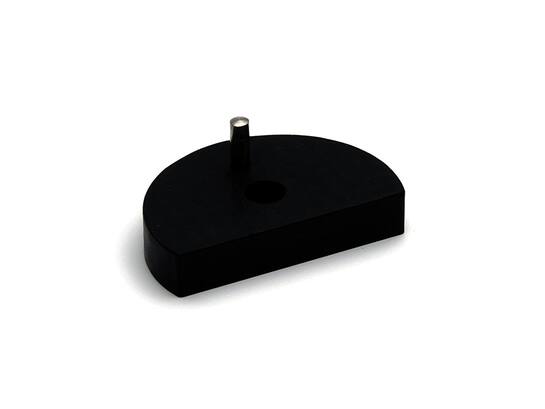 DX Onderlegger tbv deurstopper zijbuffer rvs rubber zwart 10X55 MM
