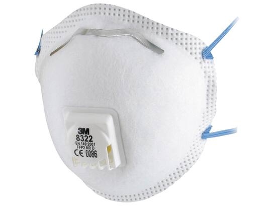 3M Stofmasker met uitademventiel 8322 FFP2 NR.D 10st