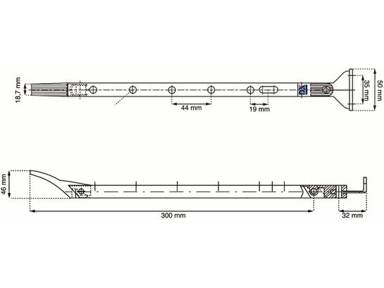 DX Raamuitzetter RVS-zwart ruz-s-030sf 30 CM