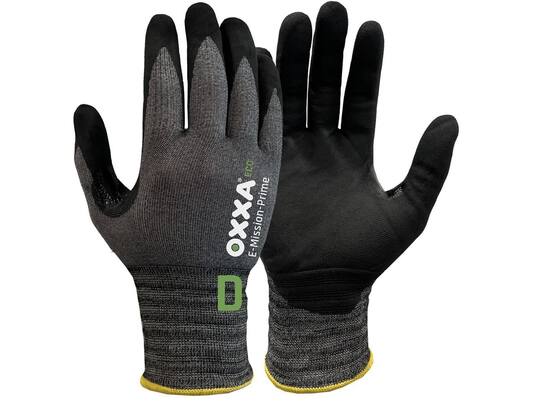 OXXA Werkhandschoen zwart/peper & zout E-Mission-Prime Cut D 52-720 10/XL