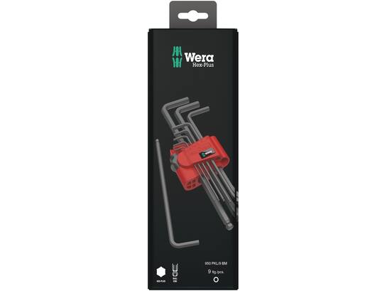 WERA Stiftsleutelset lang 950 PKL/9 BM N SB 9-DELIG