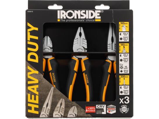 Ironside tangenset 3-delig