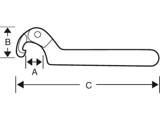 BAHCO Haaksleutel verstelbaar 4106 115-165 MM