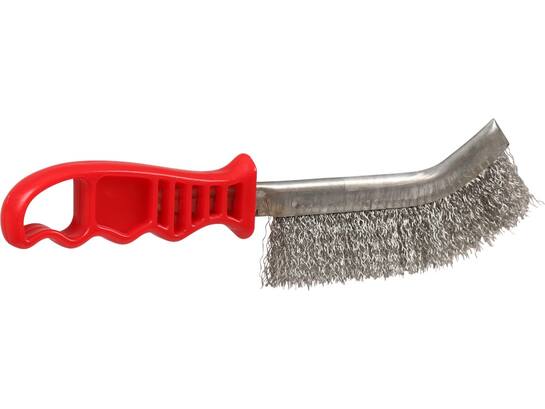 Ironside Staaldraadborstel met kunststof greep rood