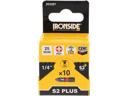 Ironside Bit 1/4 standaard S2 ph1-25 mm