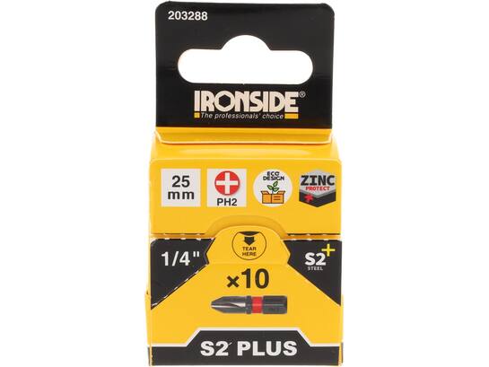 Ironside Bit 1/4 standaard S2 10 stuks ph2-25 mm