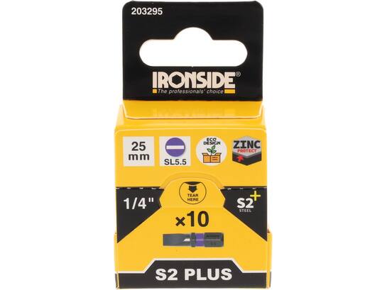 Ironside Bit 1/4 standaard S2 10 stuks sl5,5-25 mm