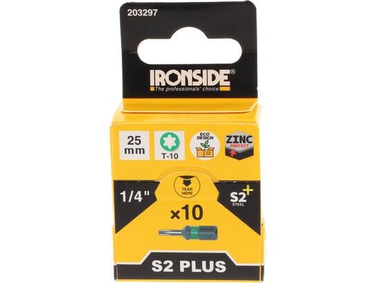Ironside Bit 1/4 standaard S2 10 stuks tx10-25 mm