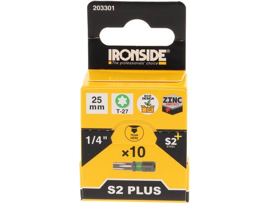 Ironside Bit 1/4 standaard S2 10 stuks tx27-25 mm