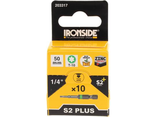 Ironside Bit 1/4 standaard S2 10 stuks tx10-50 mm