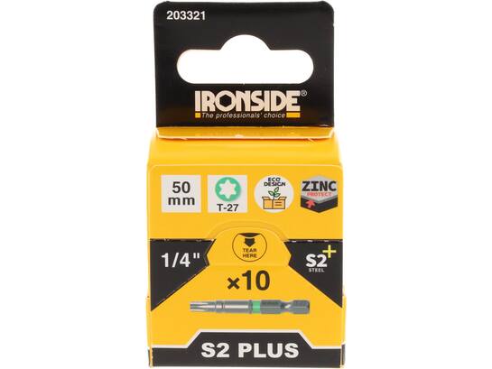 Ironside Bit 1/4 standaard S2 10 stuks tx27-50 mm