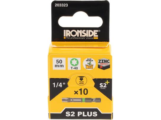 Ironside Bit 1/4 standaard S2 10 stuks tx40-50 mm