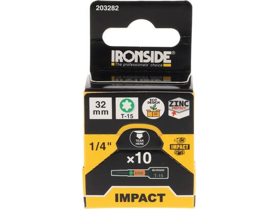 Ironside Bit 1/4 impact S2 10 stuks tx15-32 mm