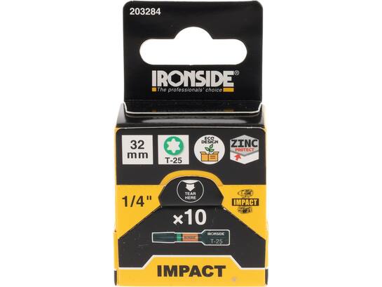 Ironside Bit 1/4 impact S2 10 stuks tx25-32 mm