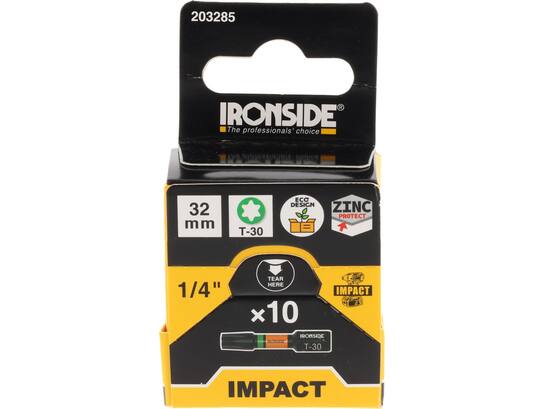 Ironside Bit 1/4 impact S2 10 stuks tx30-32 mm