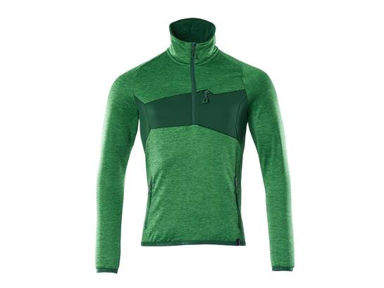 Mascot Fleecetrui met korte rits helder groen/groen XL