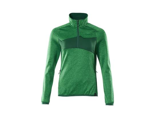 Mascot Fleecetrui met korte rits dames helder groen/groen 2XL