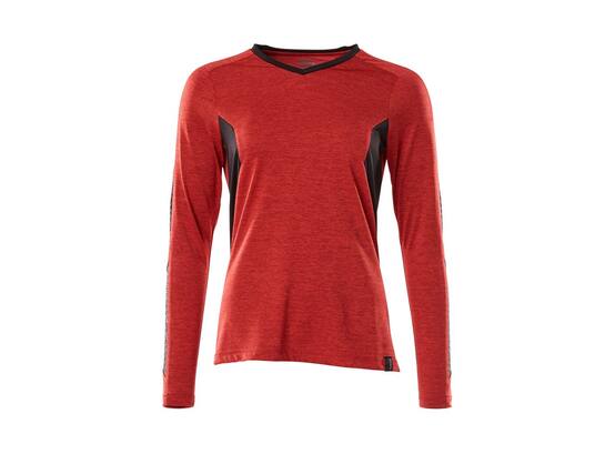 Mascot T-shirt met lange mouwen dames signaalrood/zwart 3XLONE