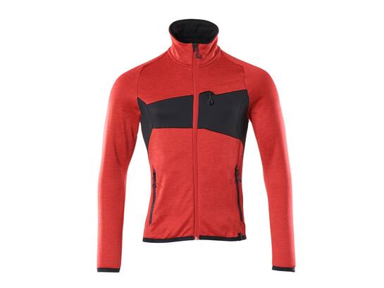Mascot Fleecetrui met rits signaalrood/zwart XS