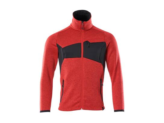Mascot Gebreide trui met rits signaalrood/zwart 4XL