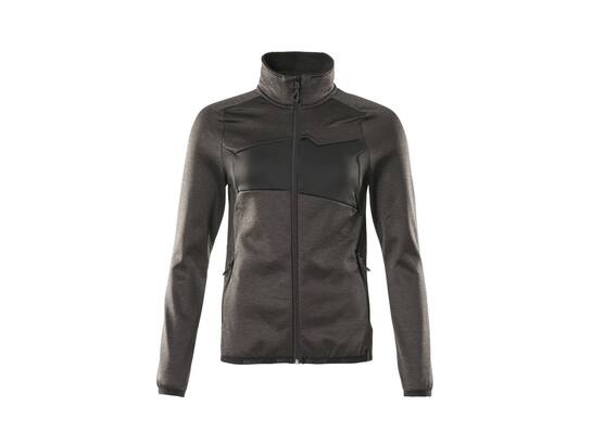 Mascot Fleecetrui met rits dames donkerantraciet/zwart S