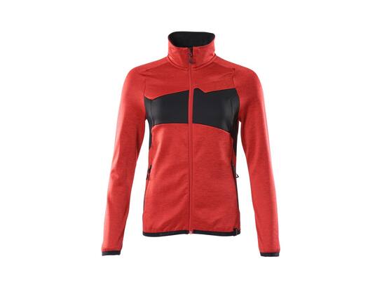 Mascot Fleecetrui met rits dames signaalrood/zwart S
