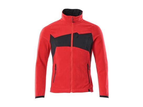 Mascot Fleecetrui met rits signaalrood/zwart 4XL
