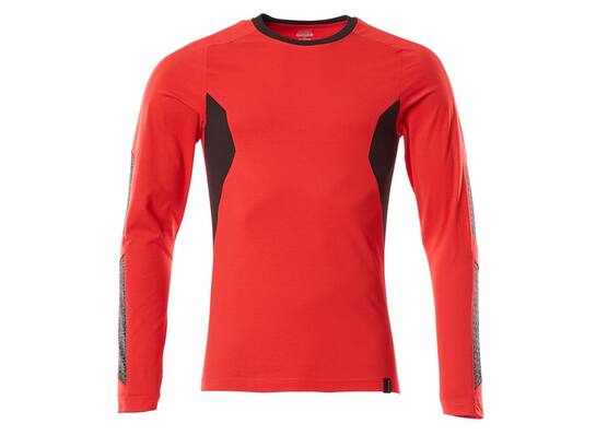 Mascot T-shirt met lange mouwen signaalrood/zwart XL ONE