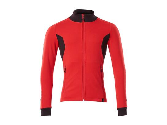 Mascot Sweatshirt met rits signaalrood/zwart 2XLONE
