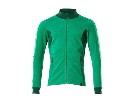 Mascot Sweatshirt met rits helder groen/groen XS ONE