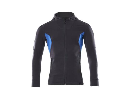 Mascot Capuchontrui met rits marine/zwart M ONE