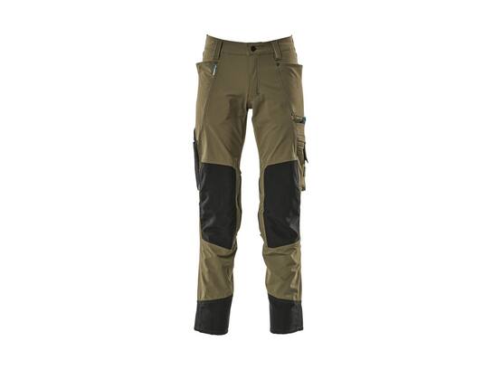 Mascot Werkbroek stretch met kniezakken mosgroen 82C60