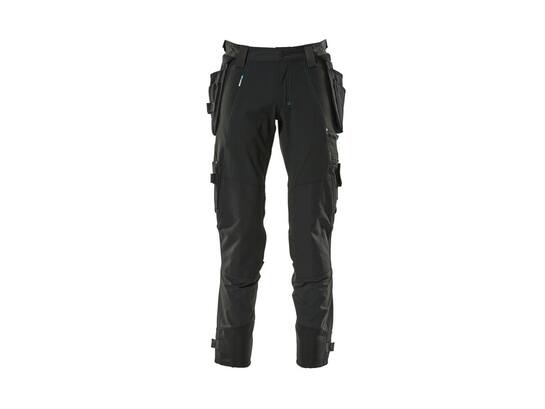MASCOT Werkbroek stretch met cordura kniezakken ZWART 90C58